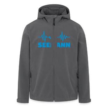 Seemann - Recycelte Männer Softshell-Jacke von Stanley/Stella - Schwarz - Vorne - AI Model Male 185 light (185cm)