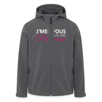 j'men fous je suis une princesse - Recycelte Männer Softshell-Jacke von Stanley/Stella - Schwarz - Vorne - AI Model Male 185 light (185cm)