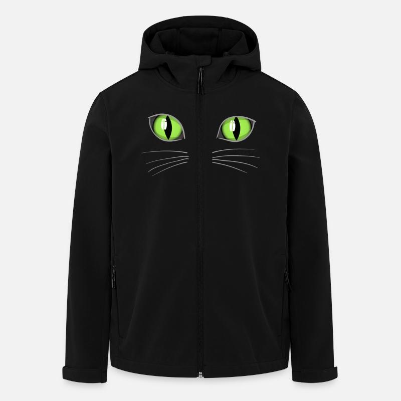 Cat green eyes - Men’s Recycled Softshell Jacket by Stanley/Stella - black