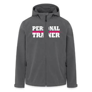 Personal trainer - Veste softshell homme en polyester recyclé Stanley/Stella - charbon - Devant - AI Model Male 185 light (185cm)