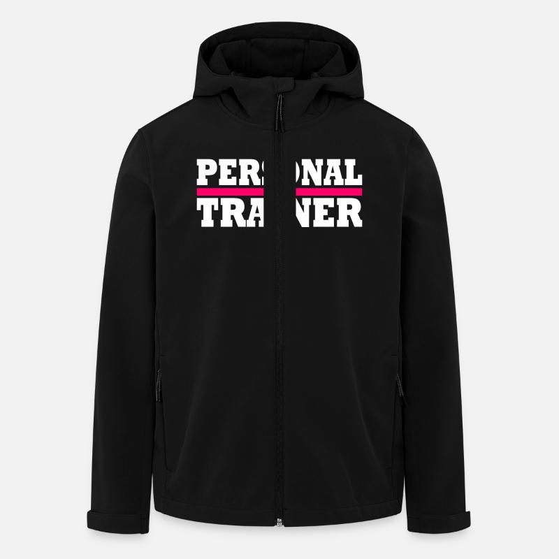 Personal trainer - Veste softshell homme en polyester recyclé Stanley/Stella - noir