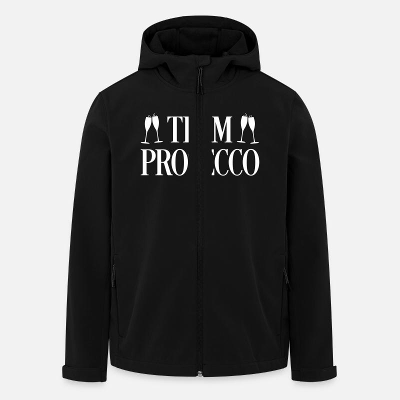 Team Prosecco - Recycelte Männer Softshell-Jacke von Stanley/Stella - Schwarz