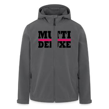 Mutti deluxe - Recycelte Männer Softshell-Jacke von Stanley/Stella - Schwarz - Vorne - AI Model Male 185 light (185cm)