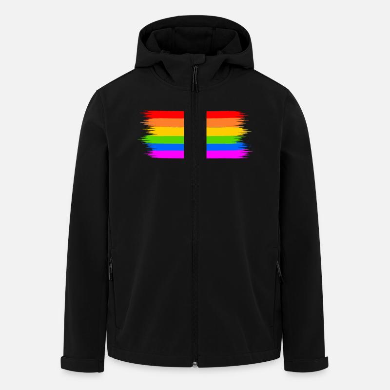rainbow flag - Men’s Recycled Softshell Jacket by Stanley/Stella - black