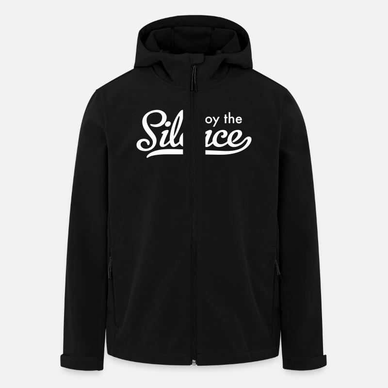 Écoute le silence - Veste softshell homme en polyester recyclé Stanley/Stella - noir