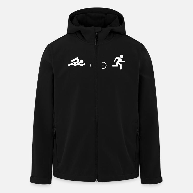 Triathlon - Recycelte Männer Softshell-Jacke von Stanley/Stella - Schwarz