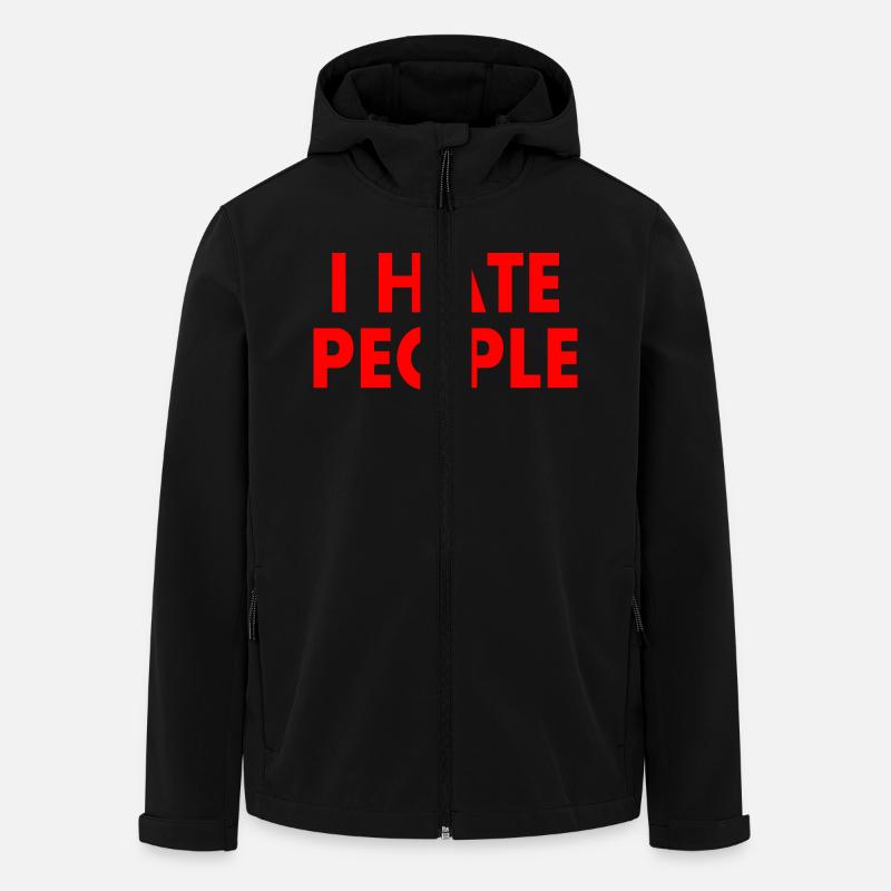 I hate people - Recycelte Männer Softshell-Jacke von Stanley/Stella - Schwarz