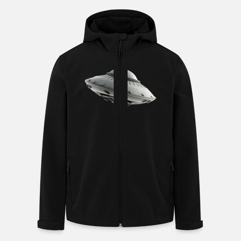 UFO Alien science fiction - Men’s Recycled Softshell Jacket by Stanley/Stella - black