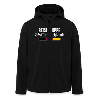 Reisegruppe Ostdeutschland DDR Ossi Osten - Recycelte Männer Softshell-Jacke von Stanley/Stella - Schwarz - Vorne - AI Model Male 185 light (185cm)