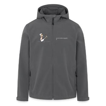La Salute Fisica - Men’s Recycled Softshell Jacket by Stanley/Stella - black - Front - AI Model Male 185 light (185cm)