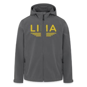 Lima Design – Experience Peru's Capital - Men’s Recycled Softshell Jacket by Stanley/Stella - black - Front - AI Model Male 185 light (185cm)