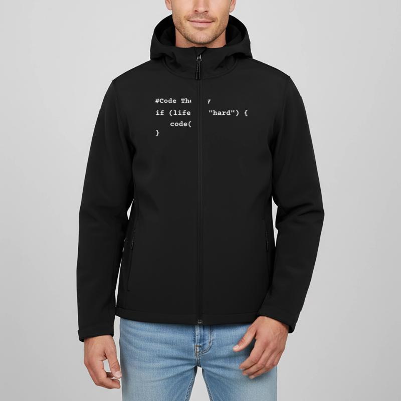 Code Therapy – T-shirt de programmation drôle Veste softshell homme en polyester recyclé Stanley/Stella