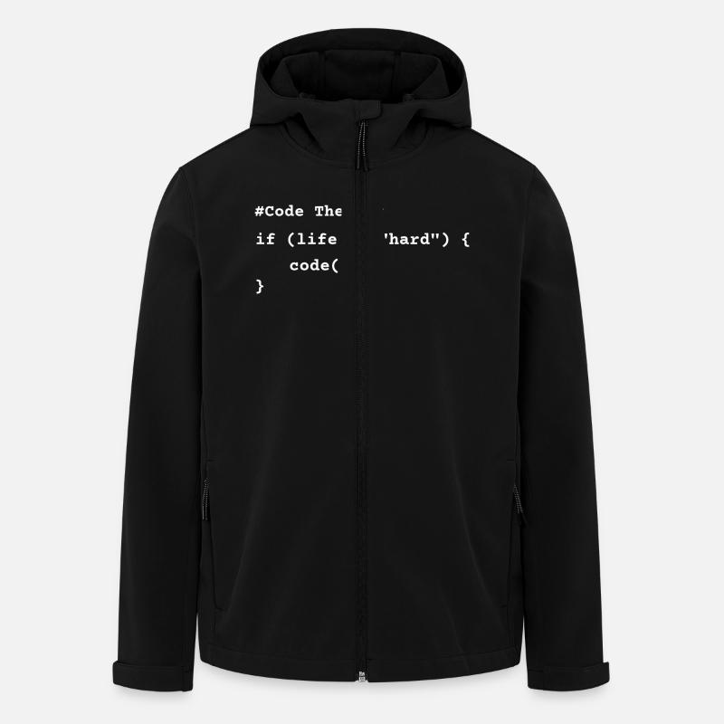 Code Therapy – Funny Programming T-Shirt - Recycelte Männer Softshell-Jacke von Stanley/Stella - Schwarz