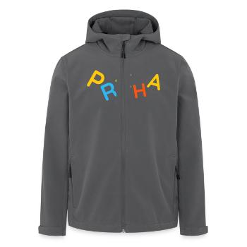 Colorful Prague Souvenir T-Shirt - Men’s Recycled Softshell Jacket by Stanley/Stella - black - Front - AI Model Male 185 light (185cm)