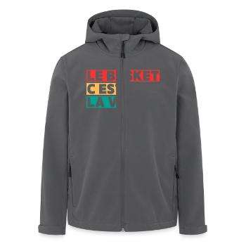 le basket c est la vie,Basket,Basketball,Sport - Veste softshell homme en polyester recyclé Stanley/Stella - noir - Devant - AI Model Male 185 light (185cm)