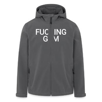 Fucking Gym SportVerhinderer funny - Recycelte Männer Softshell-Jacke von Stanley/Stella - Schwarz - Vorne - AI Model Male 185 light (185cm)