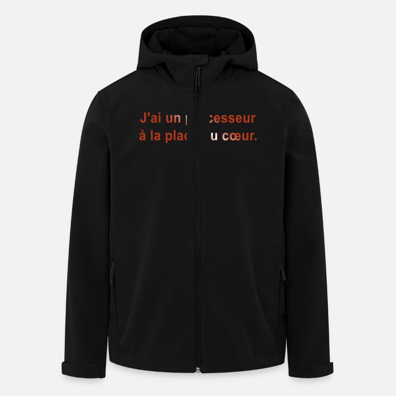 GEEK HUMOUR DRÖLES BLAGUE 1 - Veste softshell homme en polyester recyclé Stanley/Stella - noir