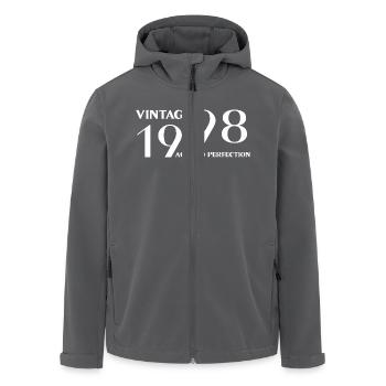 Jahrgang 1998 bis zur Perfektion gereift - Recycelte Männer Softshell-Jacke von Stanley/Stella - Schwarz - Vorne - AI Model Male 185 light (185cm)