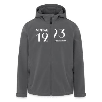 Jahrgang 1993 bis zur Perfektion gereift - Recycelte Männer Softshell-Jacke von Stanley/Stella - Schwarz - Vorne - AI Model Male 185 light (185cm)