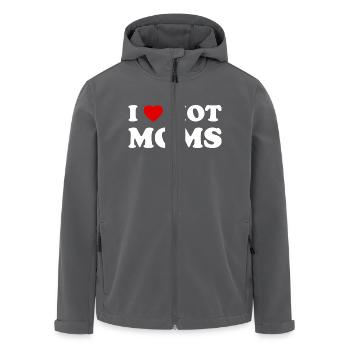 I love Hot Moms - Ich liebe heiße Mütter - Mutter - Recycelte Männer Softshell-Jacke von Stanley/Stella - Schwarz - Vorne - AI Model Male 185 light (185cm)