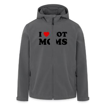 I love Hot Moms - Ich liebe heiße Mütter - Mutter - Recycelte Männer Softshell-Jacke von Stanley/Stella - Schwarz - Vorne - AI Model Male 185 light (185cm)