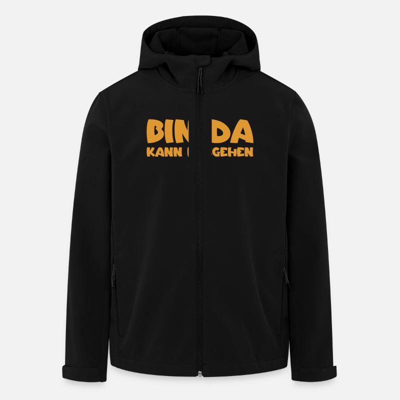 Bin da - Kann losgehen - Recycelte Männer Softshell-Jacke von Stanley/Stella - Schwarz