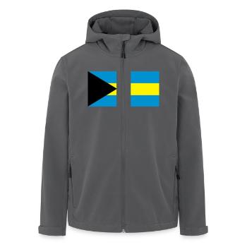 Drapeau des Bahamas - Veste softshell homme en polyester recyclé Stanley/Stella - noir - Devant - AI Model Male 185 light (185cm)