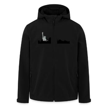 new york manhatten - Veste softshell homme en polyester recyclé Stanley/Stella - noir - Devant - AI Model Male 185 light (185cm)