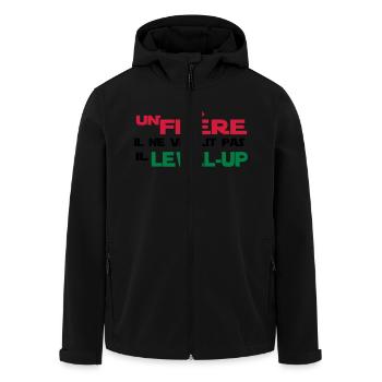 UN frère NE VIEILLIT PAS - Veste softshell homme en polyester recyclé Stanley/Stella - noir - Devant - AI Model Male 185 light (185cm)