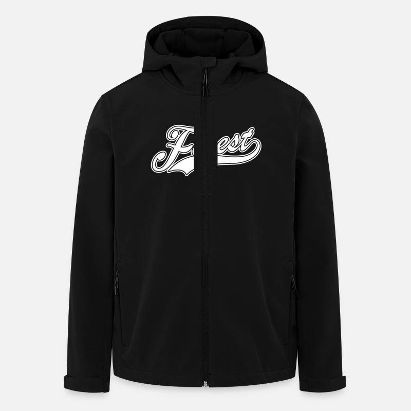 FOREST white.png - Men’s Recycled Softshell Jacket by Stanley/Stella - black