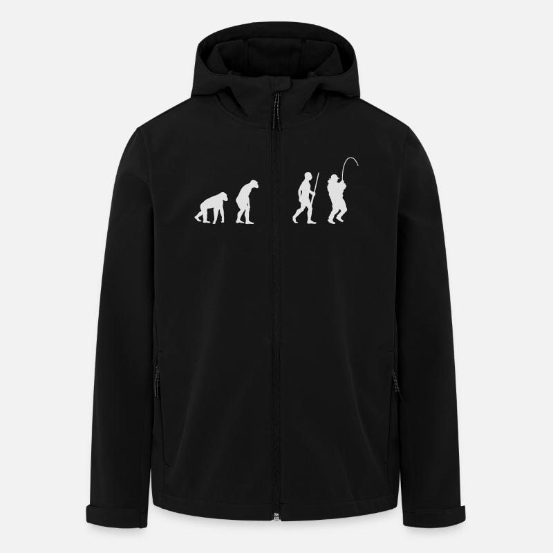 Angler Fisher Evolution - Recycelte Männer Softshell-Jacke von Stanley/Stella - Schwarz