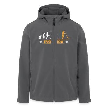 SUP - Stand up paddle - Evolution - Veste softshell homme en polyester recyclé Stanley/Stella - noir - Devant - AI Model Male 185 light (185cm)