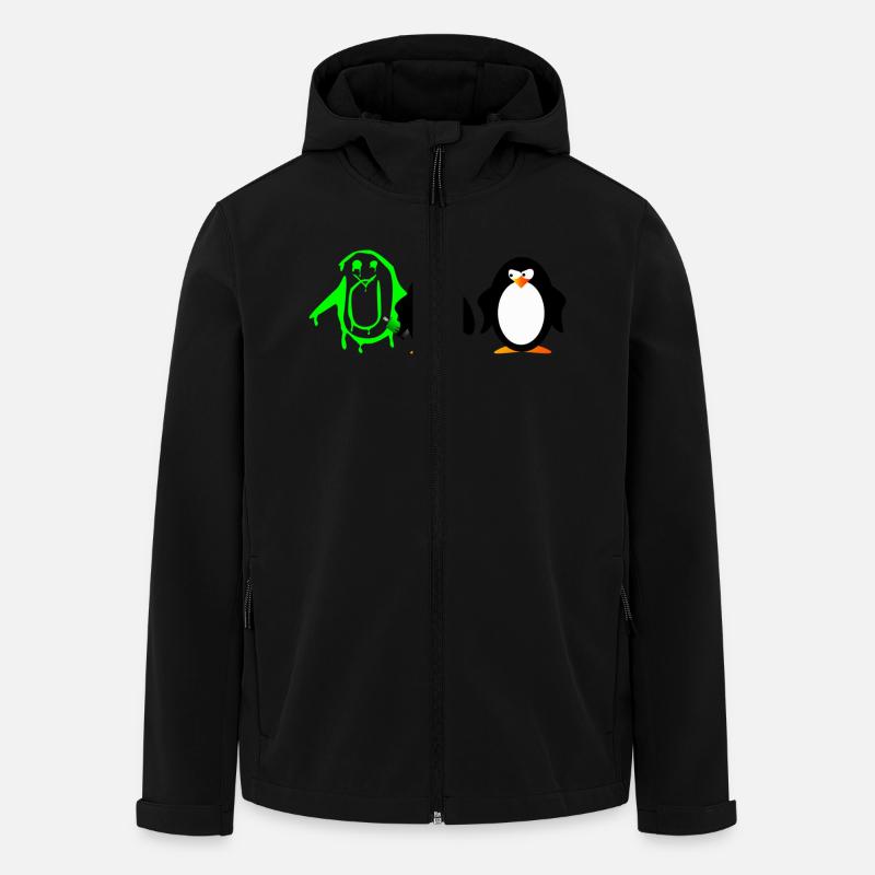 Pingu - Green graffiti - Men’s Recycled Softshell Jacket by Stanley/Stella - black