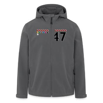 SNOOKER - balls 147 - Men’s Recycled Softshell Jacket by Stanley/Stella - anthracite - Front - AI Model Male 185 light (185cm)