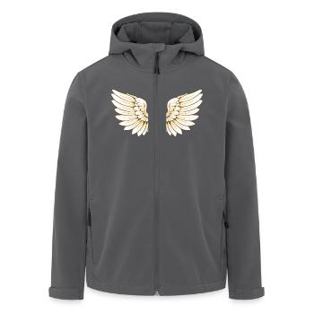Flügelpaar - Recycelte Männer Softshell-Jacke von Stanley/Stella - Schwarz - Vorne - AI Model Male 185 light (185cm)