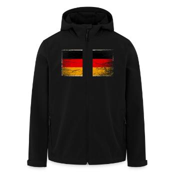 Allemagne drapeau Allemagne drapeau délavé - Veste softshell homme en polyester recyclé Stanley/Stella - noir - Devant - AI Model Male 185 light (185cm)