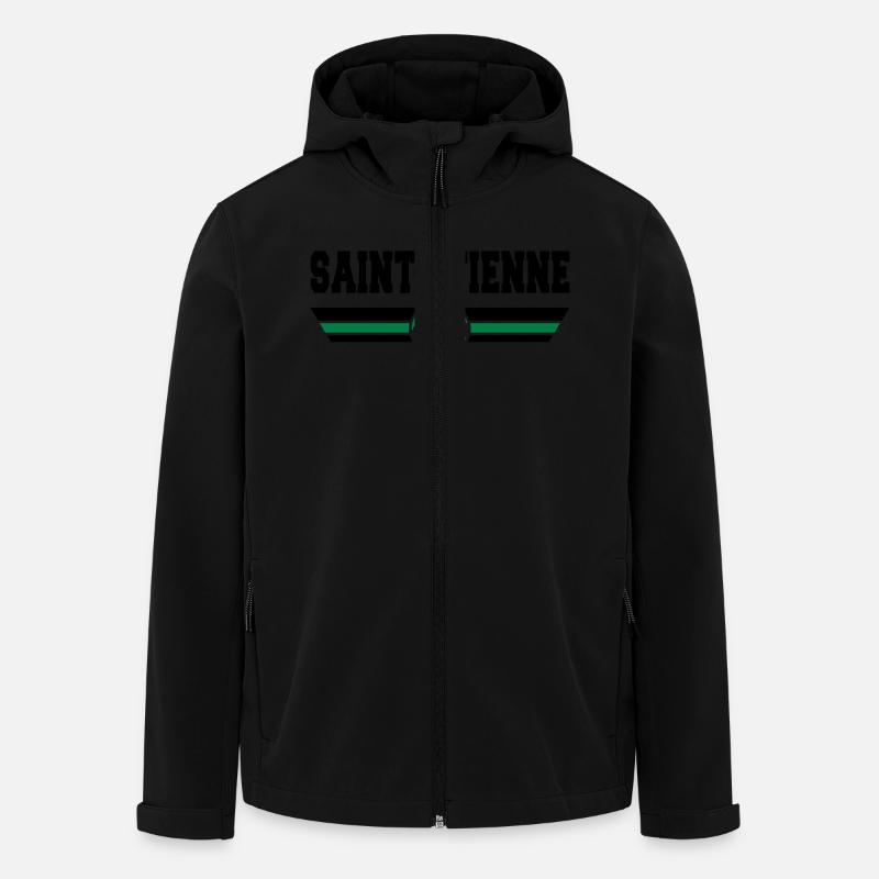 Saint-Etienne-Fußball - Recycelte Männer Softshell-Jacke von Stanley/Stella - Schwarz