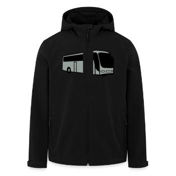 bus Busfahrer - Recycelte Männer Softshell-Jacke von Stanley/Stella - Schwarz - Vorne - AI Model Male 185 light (185cm)