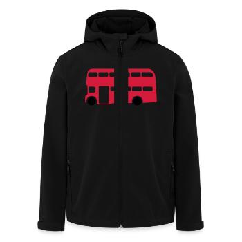 English English bus 1 - Men’s Recycled Softshell Jacket by Stanley/Stella - black - Front - AI Model Male 185 light (185cm)