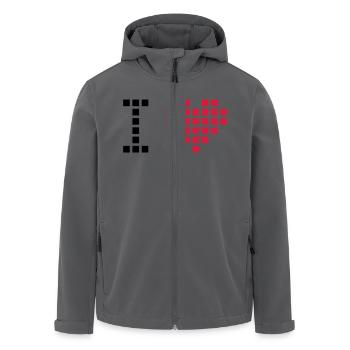 i love pixel - Recycelte Männer Softshell-Jacke von Stanley/Stella - Schwarz - Vorne - AI Model Male 185 light (185cm)