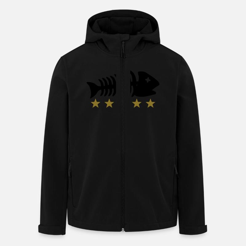 Fishing Fishbone Logo - Recycelte Männer Softshell-Jacke von Stanley/Stella - Schwarz