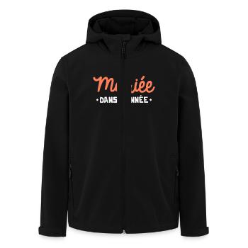 Mariée dans l'année evjf - Veste softshell homme en polyester recyclé Stanley/Stella - noir - Devant - AI Model Male 185 light (185cm)