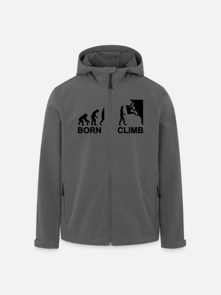 Évolution Escalade - Veste softshell homme en polyester recyclé Stanley/Stella - noir