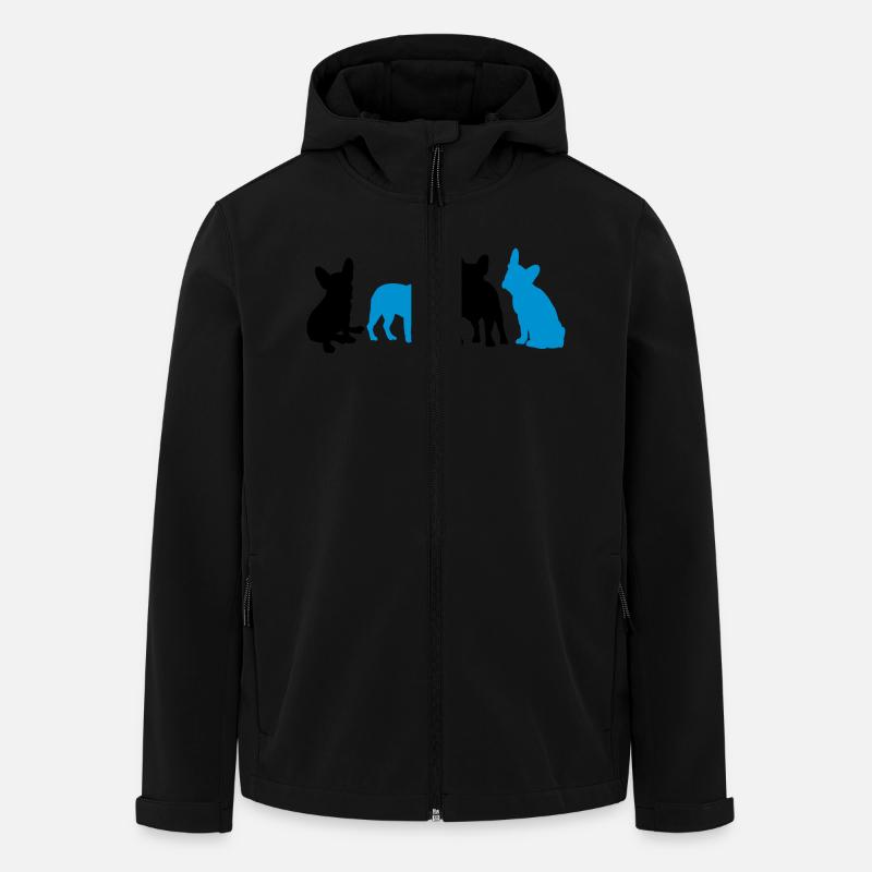 Französische Bulldogge - Recycelte Männer Softshell-Jacke von Stanley/Stella - Schwarz