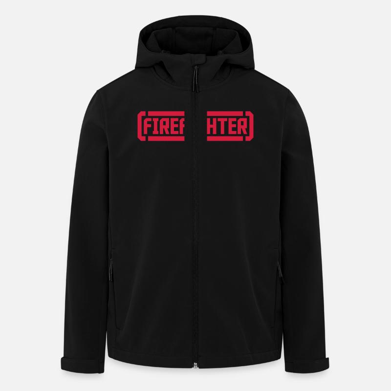 Firefighter Logo - Recycelte Männer Softshell-Jacke von Stanley/Stella - Schwarz