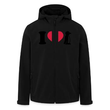 I love Manchot - Veste softshell homme en polyester recyclé Stanley/Stella - noir - Devant - AI Model Male 185 light (185cm)