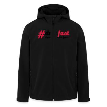 Drift Fast, geradeaus kann jeder - Recycelte Männer Softshell-Jacke von Stanley/Stella - Schwarz - Vorne - AI Model Male 185 light (185cm)