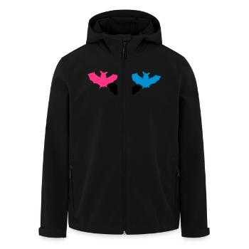 silhouette bat halloween horror Outline Design Sha - Men’s Recycled Softshell Jacket by Stanley/Stella - black - Front - AI Model Male 185 light (185cm)