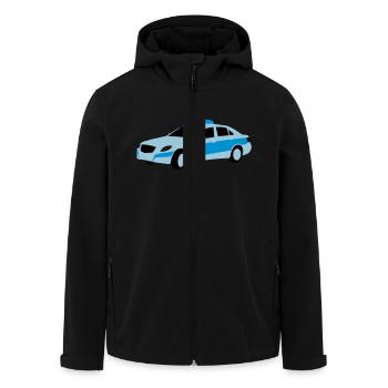 polizei - Recycelte Männer Softshell-Jacke von Stanley/Stella - Schwarz - Vorne - AI Model Male 185 light (185cm)