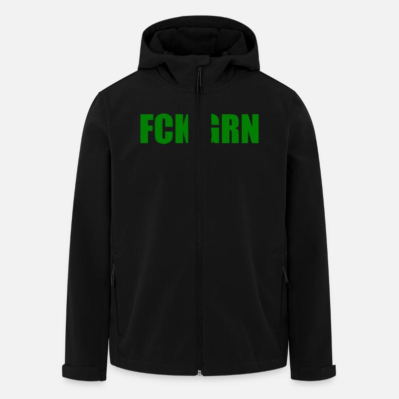 Fck grn - Recycelte Männer Softshell-Jacke von Stanley/Stella - Schwarz